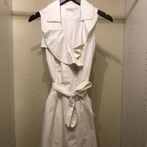 Calvin Klein white derby style dress
